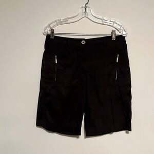 Bugatchi Women Black Shorts-Size 6